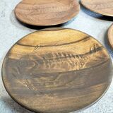 Set of 12 plates decorated with fish by robert picault