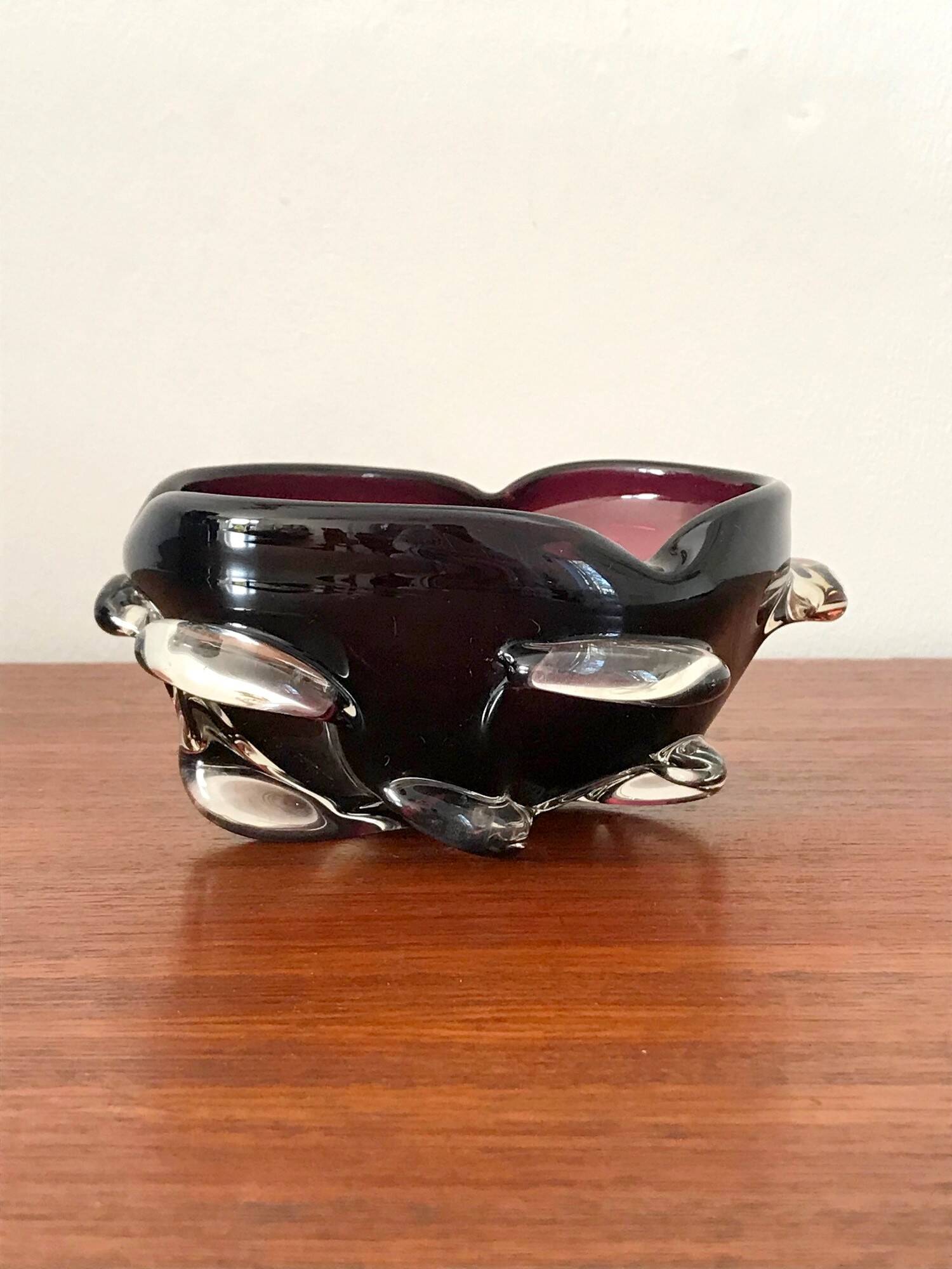 Vide poche en verre de Murano vintage années 60