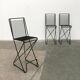 Postmodern black kitchen bar stool Kreuzschwinger by Till Behrens for Schlubach, 1980s.