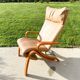 Scandinavian Leather Lounge Chair Westnofa Relax, 1980s