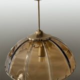 Vintage chandelier with glass dome and vintage gold metal