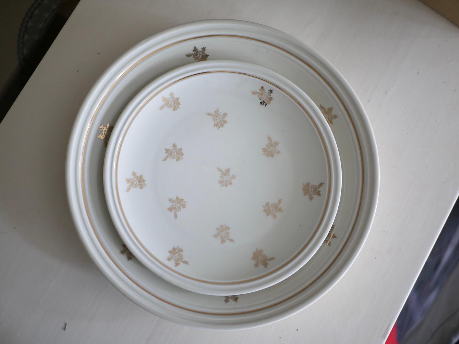 Limoges porcelain dishes gilded décor