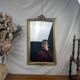 Golden Wall Mirror 57x33 Rococo Style, Louis XV in Wood and Stucco Vintage 50s