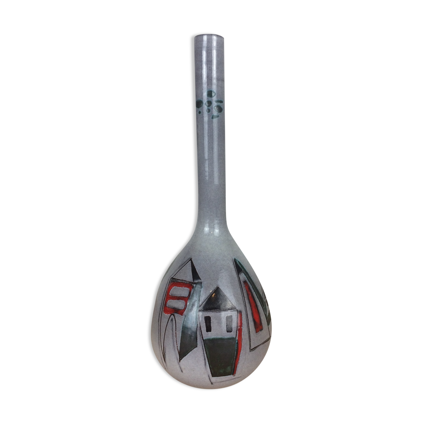 Ceramic soliflore vase 60s