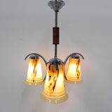 Art deco hanging lamp in glass