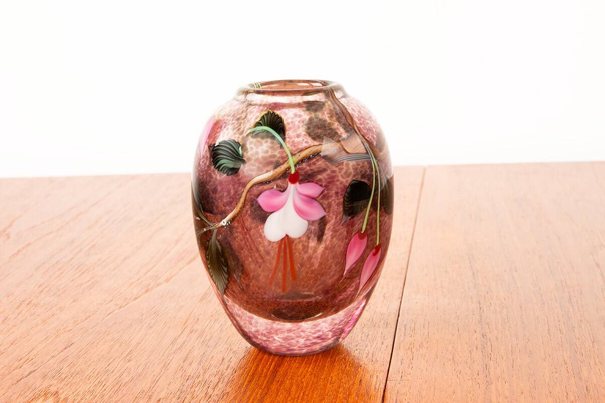 Art Nouveau style blown glass vase, Ed Aleksander/Orient & Flume.