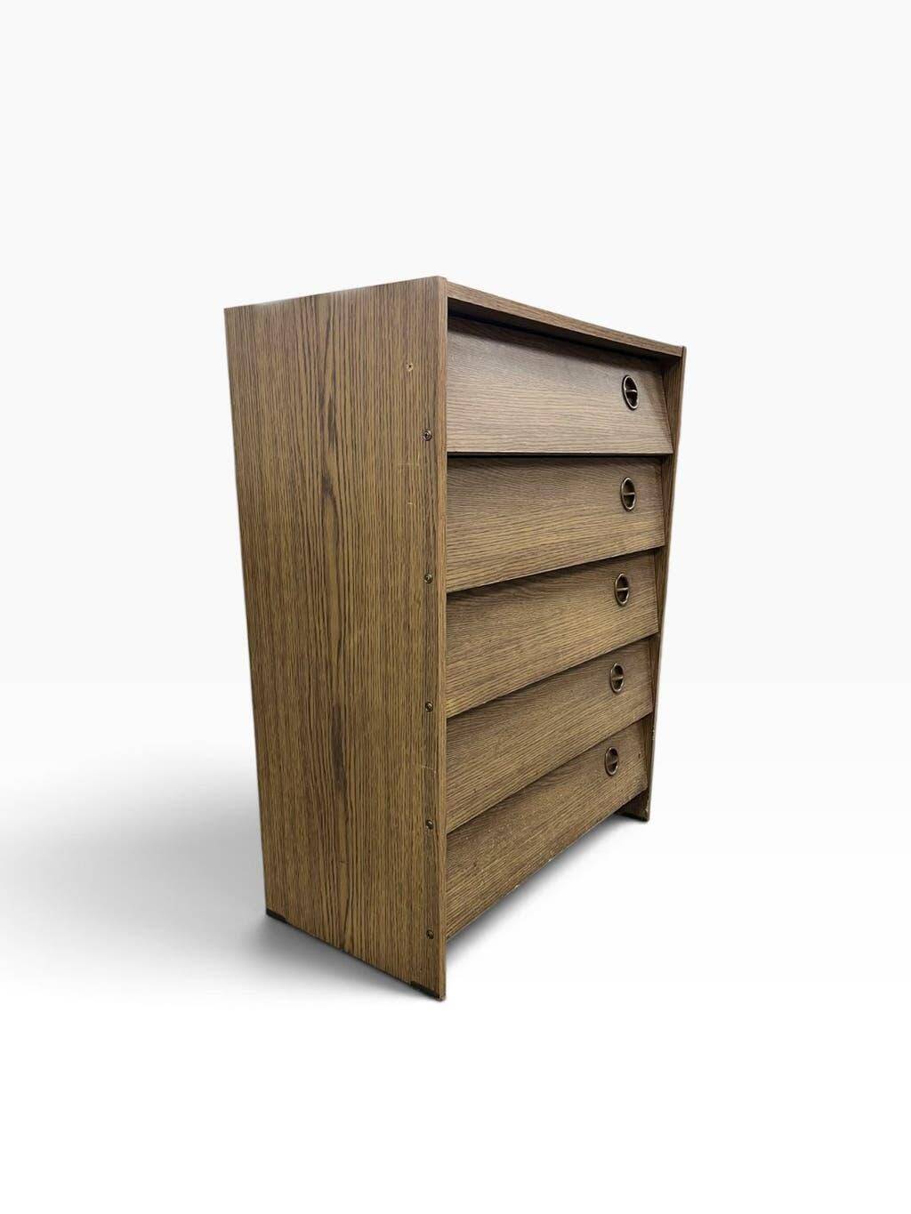 Vintage wooden shoe cabinet / drop-leaf cabinet