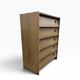 Vintage wooden shoe cabinet / drop-leaf cabinet