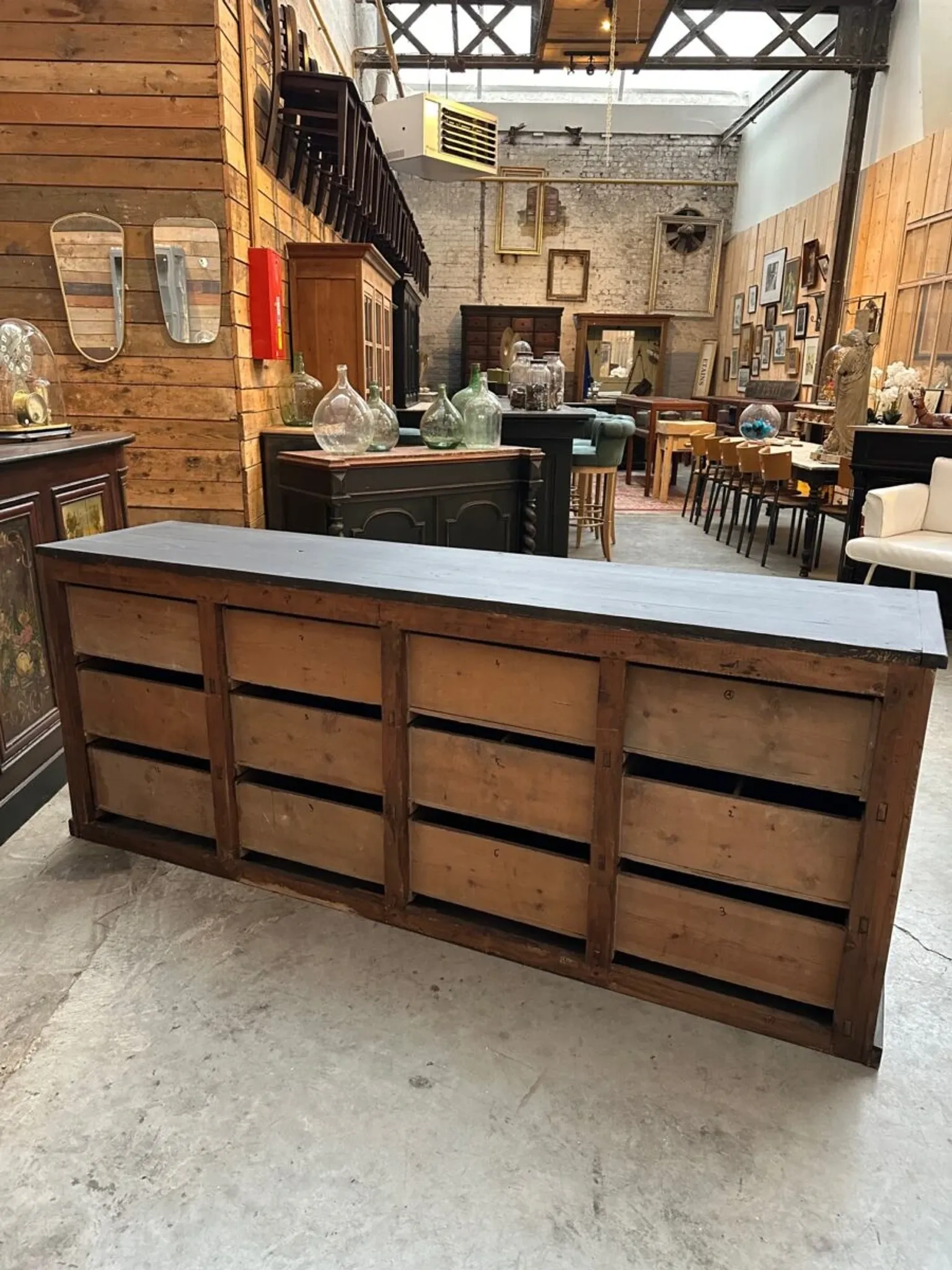 Workshop furniture from the early 20th century.