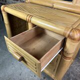 Vintage bamboo dressing table 1970