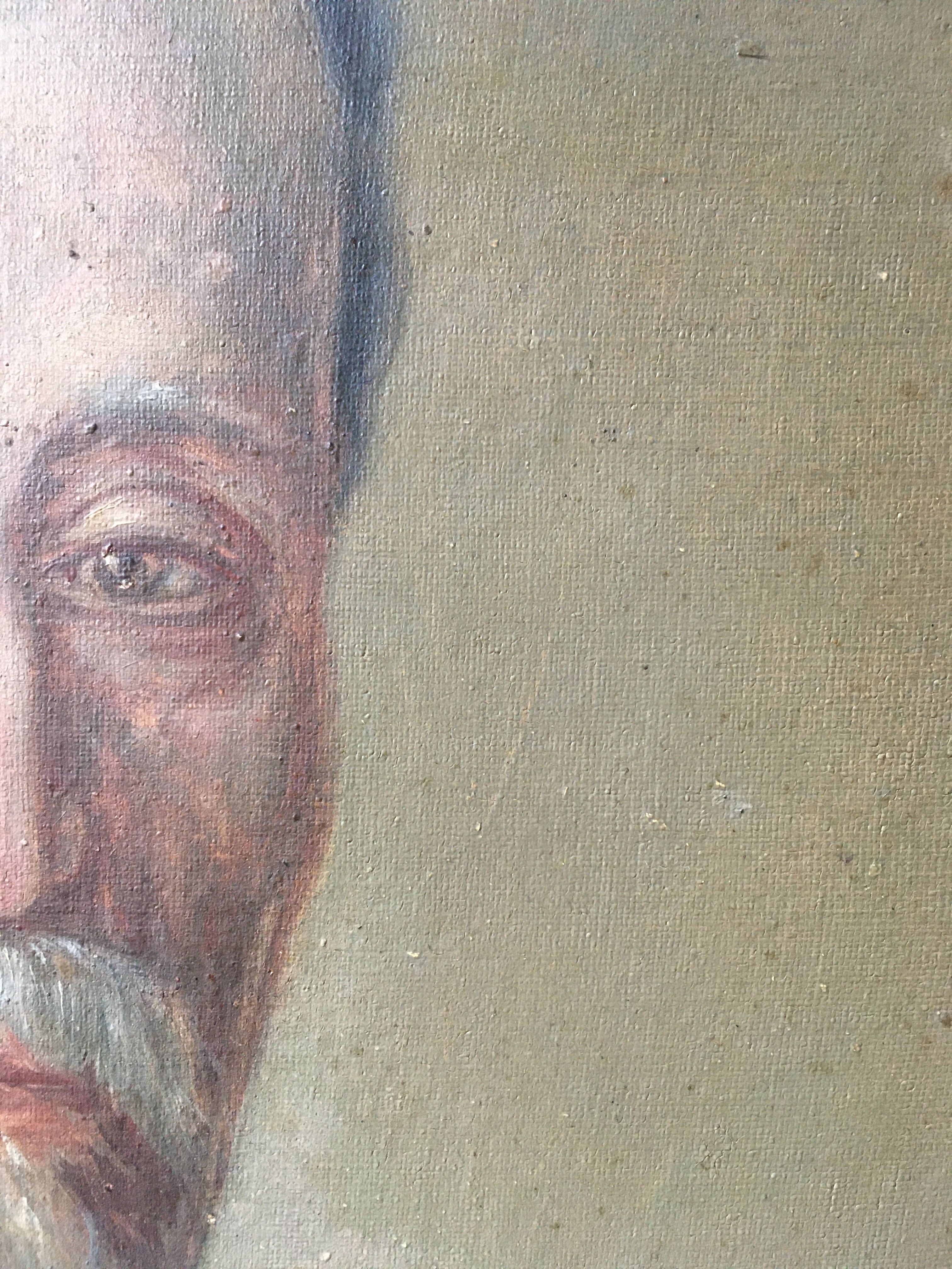 Portrait signed oil , date 19th ieme