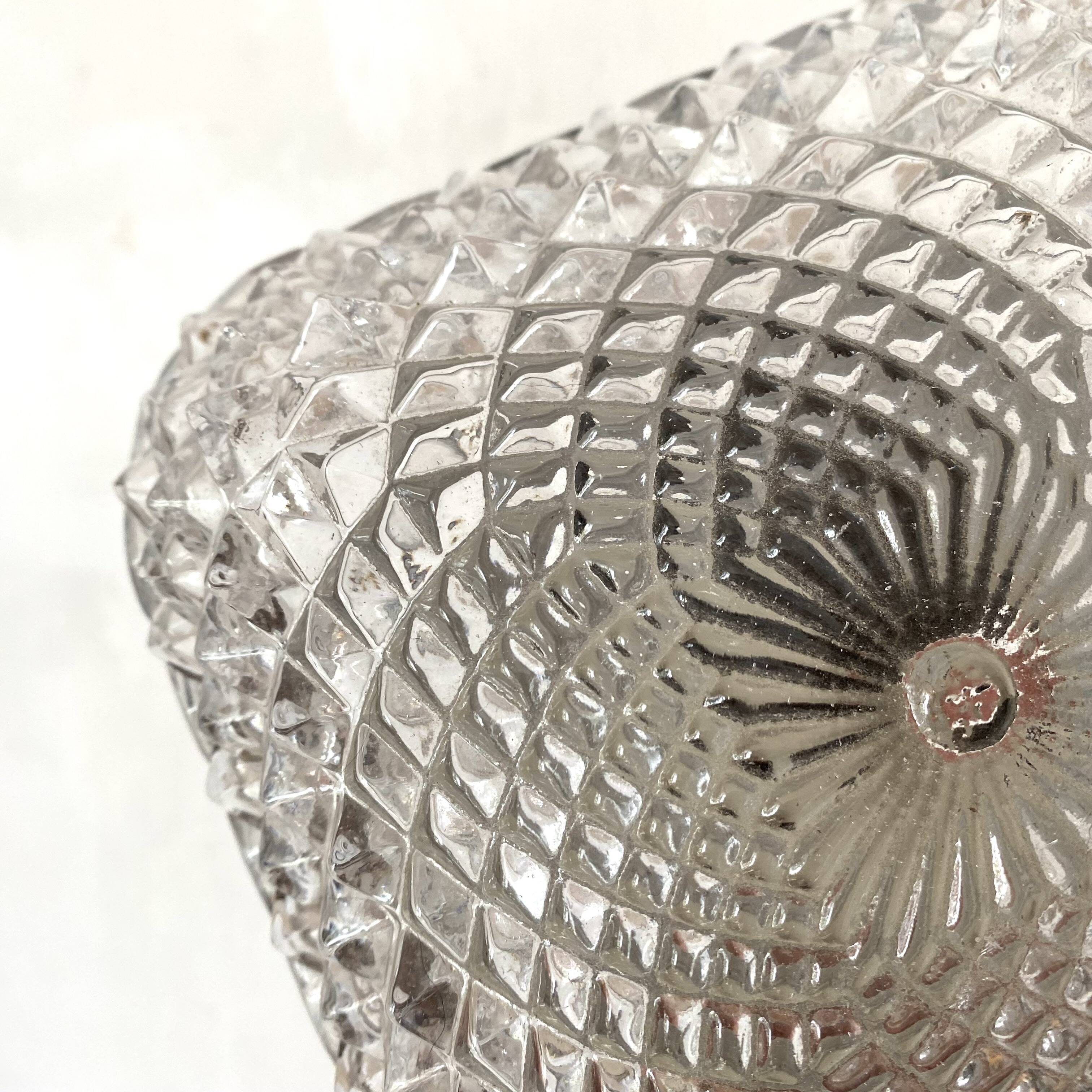 Vintage square and curved ceiling light.