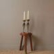 Pair of bronze cobra candlesticks, tribal ethnic decorative object, handcrafted