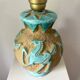 Italian ceramic table lamp with horse relief, 1950s