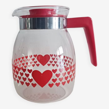 Coffee jug, heart pattern