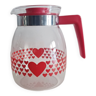 Coffee jug, heart pattern