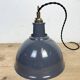 Vintage Industrial Grey Painted Pendant Lamp