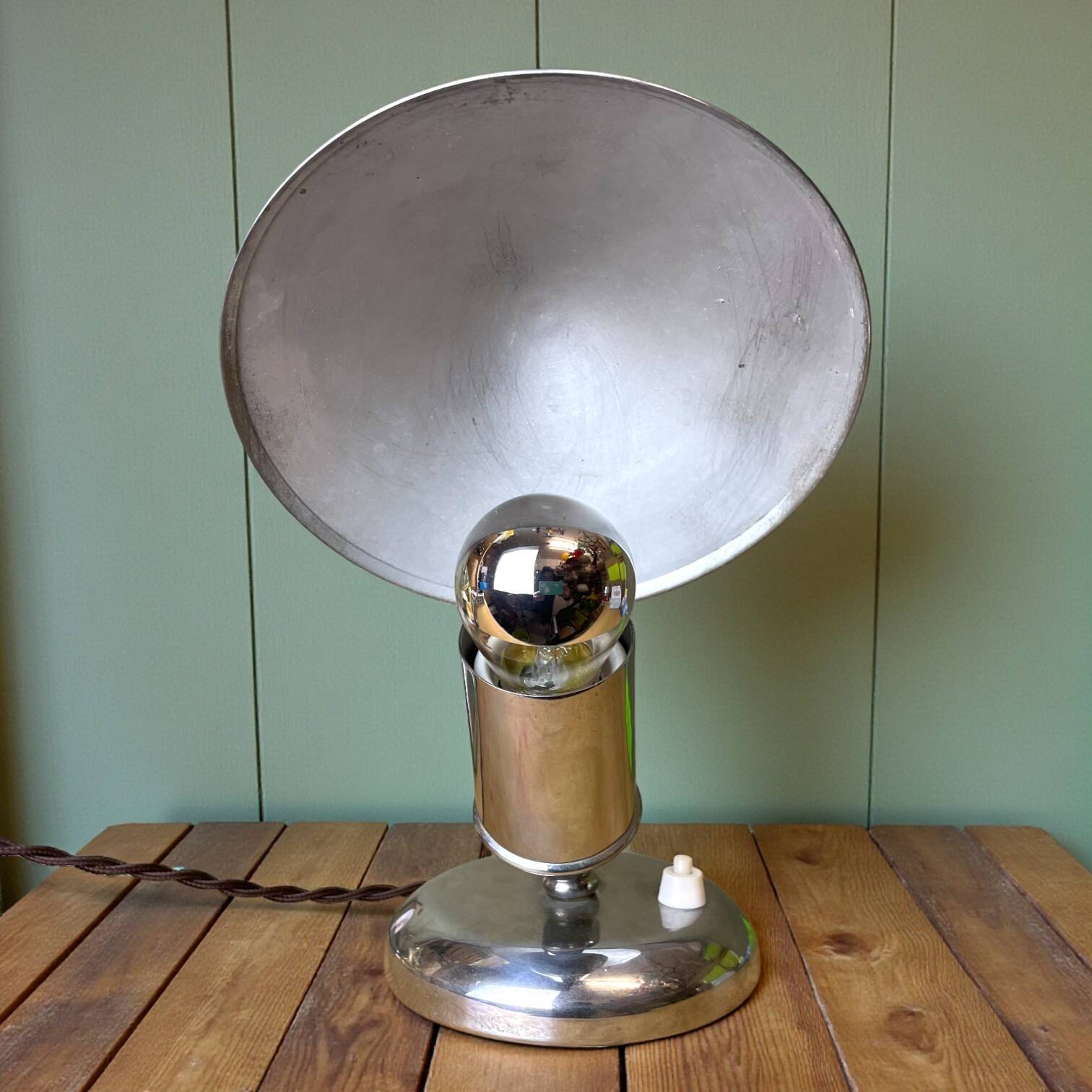 Bauhaus cromed table lamp