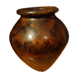Turned wooden vase