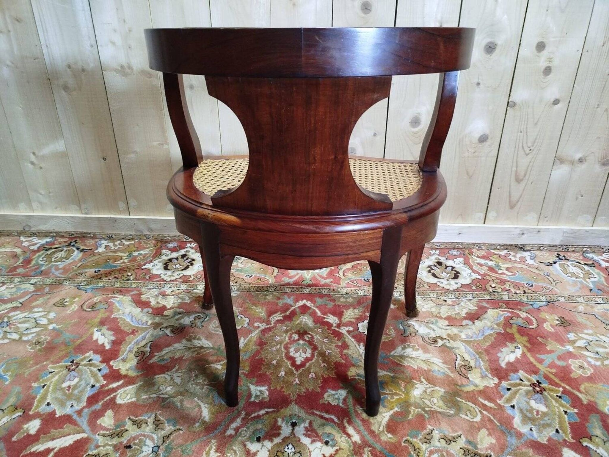 Fauteuil de bureau canné de style Louis XV - Transition