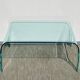 Table basse verre carrée. Vintage 90s