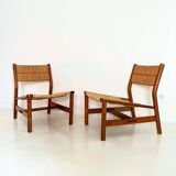 Paire de fauteuils week-end par Pierre Gautier Dalaye 1955