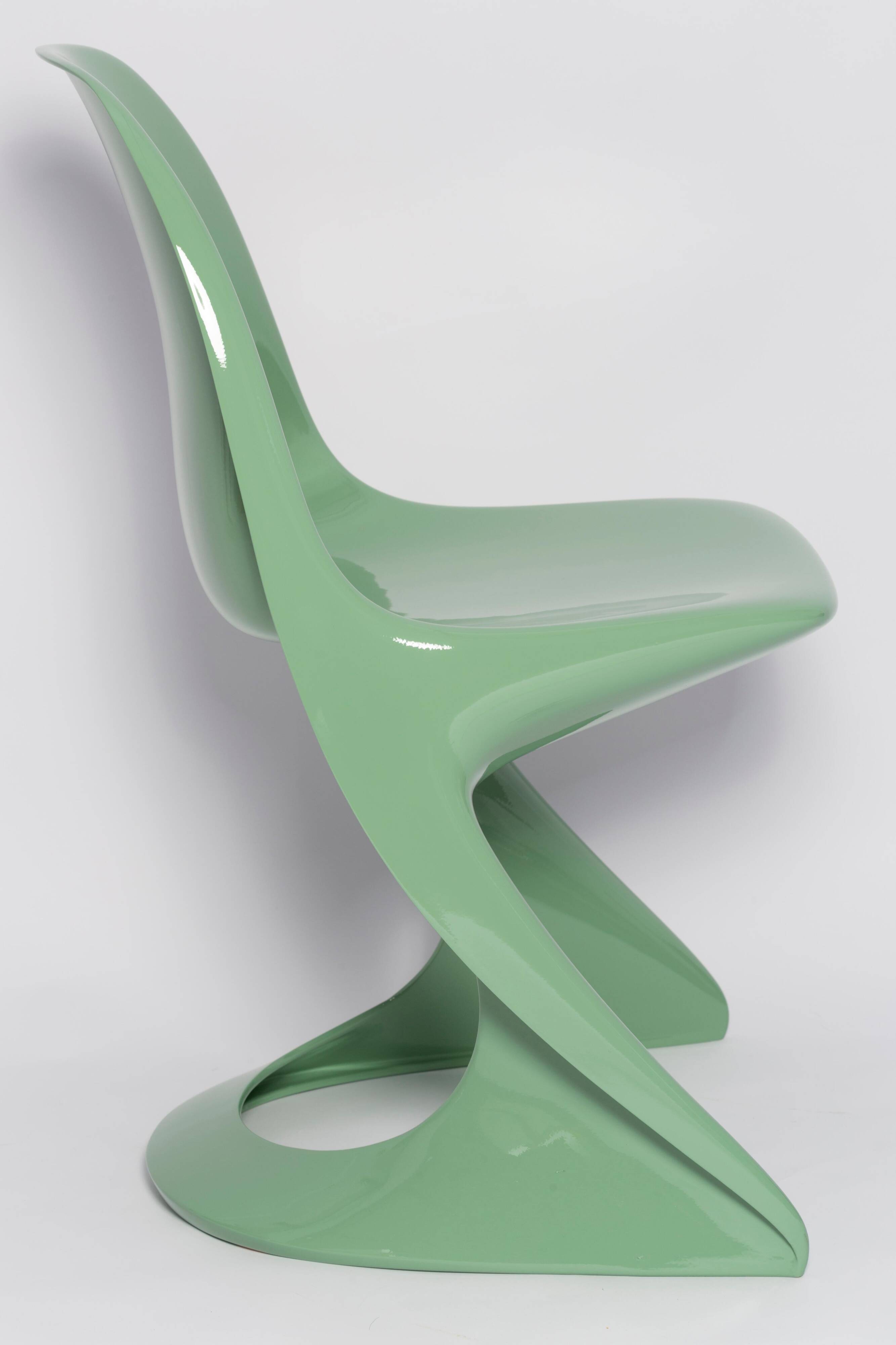 Mid-century Casalino chair in jade green, Alexander Begge, Casala, Germany 1970s.
