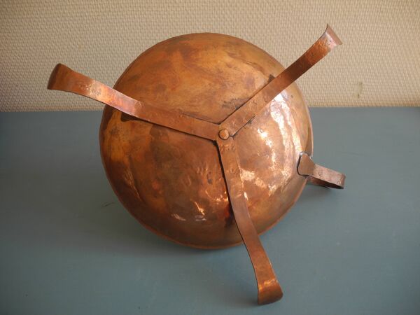 ancien bougeoir queue cochon rat cave cuivre old candle holder candlestick