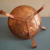 old pig tail rat cave copper candle holder
