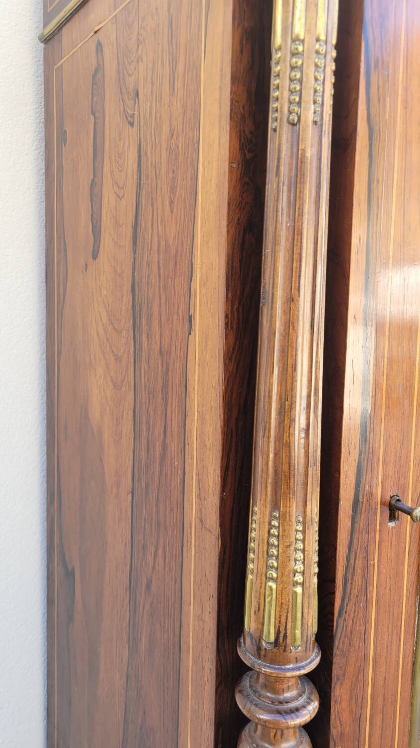 Napoleon III sideboard in floral marquetry and marble 19th century