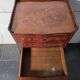 Louis XV style bedside table in marquetry with 3 drawers.