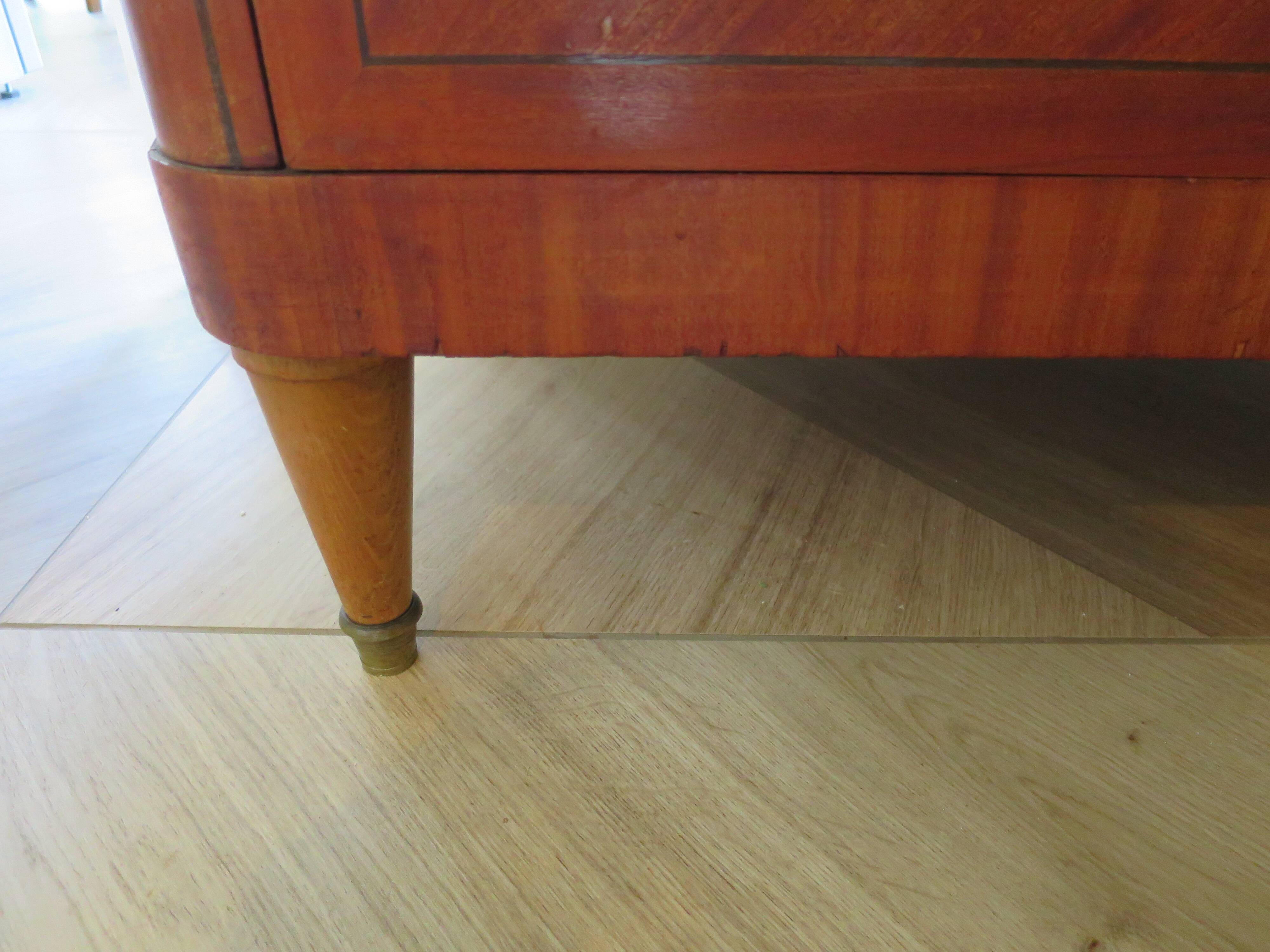 Louis XVI chest of drawers - Bronze - Butterfly wood veneer marquetry - 1930