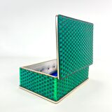 Jewelry box in scoubidou, upholstered interior, circa 1960