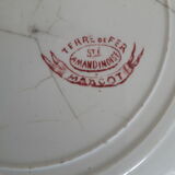 Flat plate in Amandinese earthenware model Margot