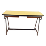 yellow formica obumex childrens desk with drawers