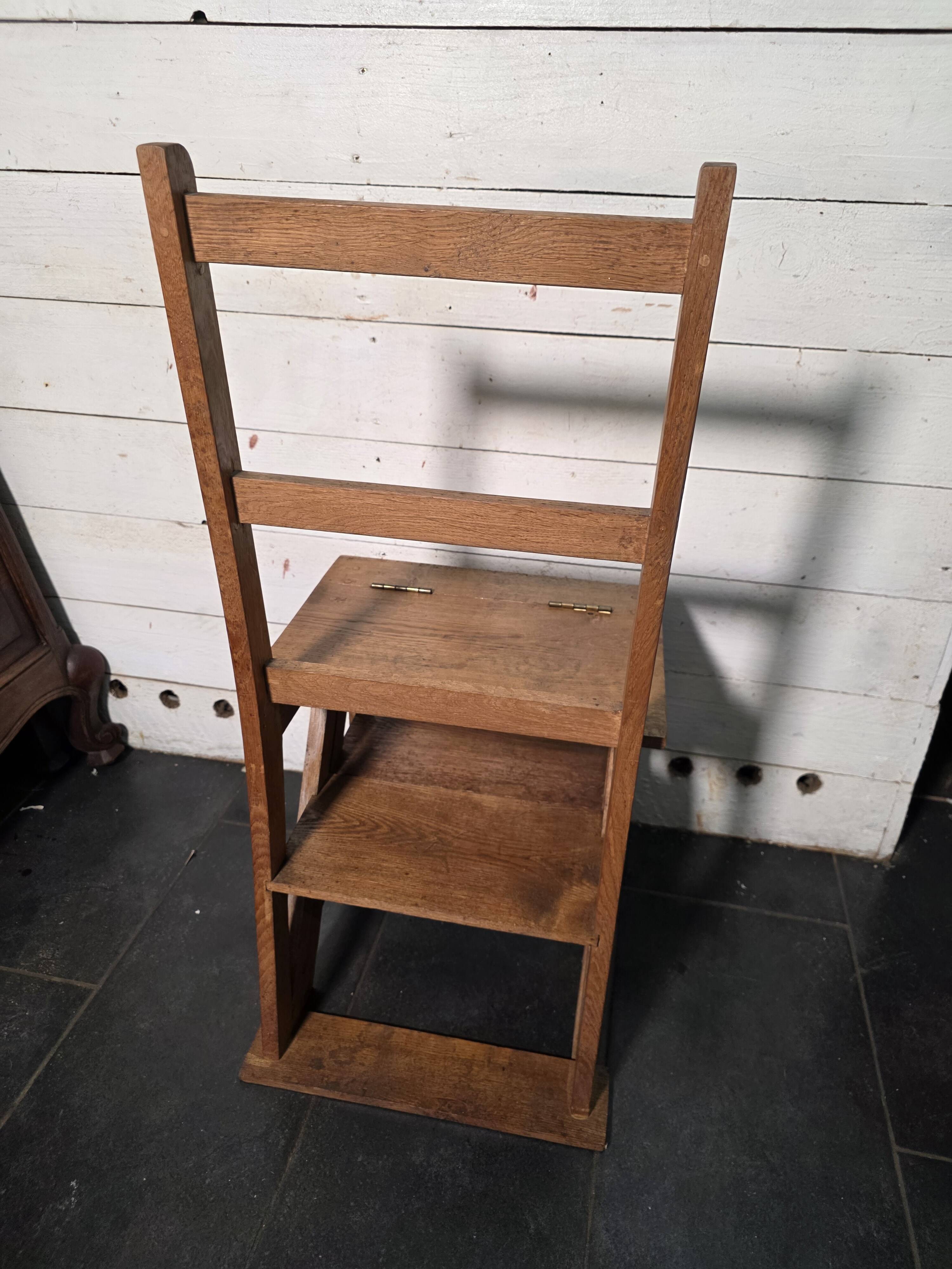 Solid oak step stool