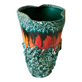 Large Fat Lava Vallauris Sea Foam Vase