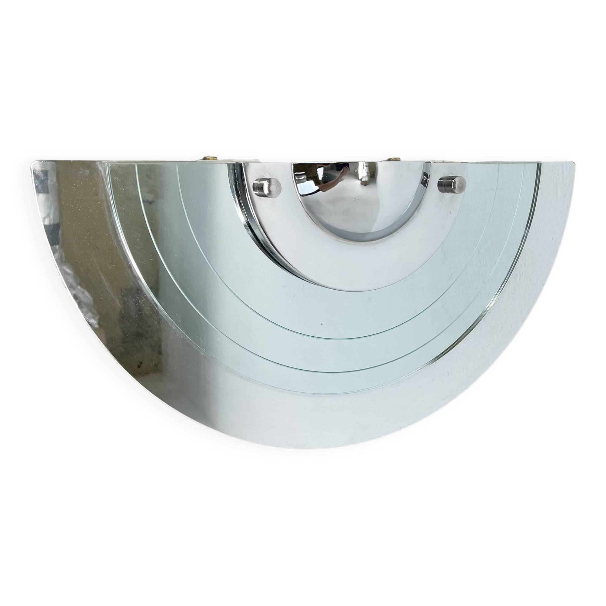 mirror glass post modern wall light by Hustadt Leuchten, 1980s