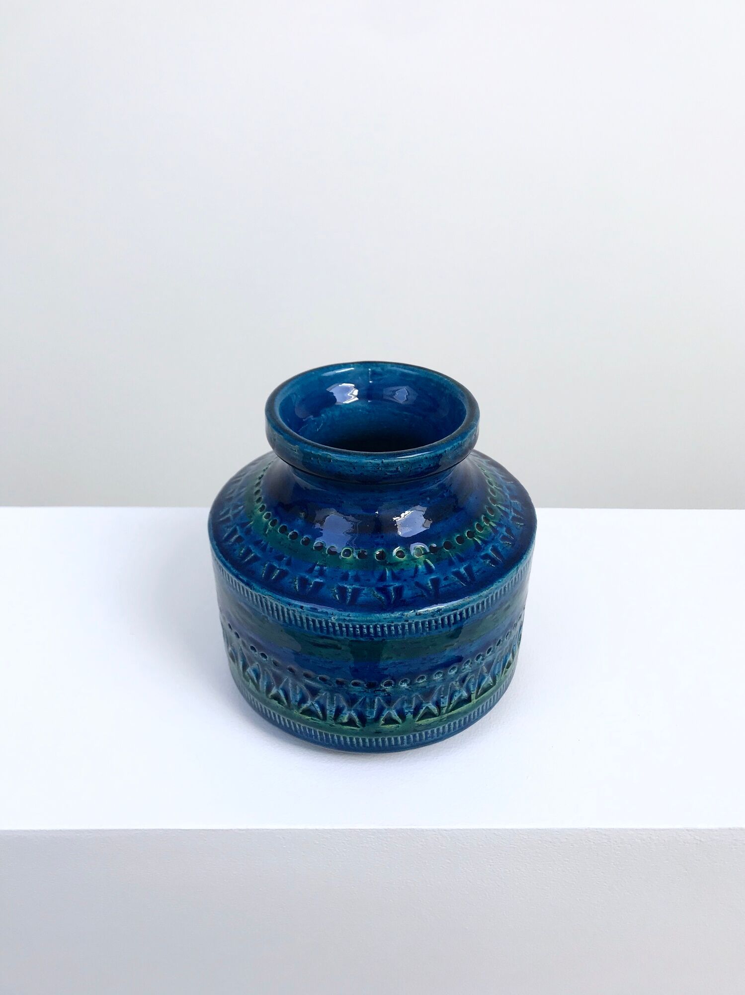 Vase Série Rimini Blue par Aldo Londi pour Bitossi, Italie, 1950