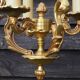 French Bronze Birdcage Chandelier: Louis XV Style 3-Branch Light