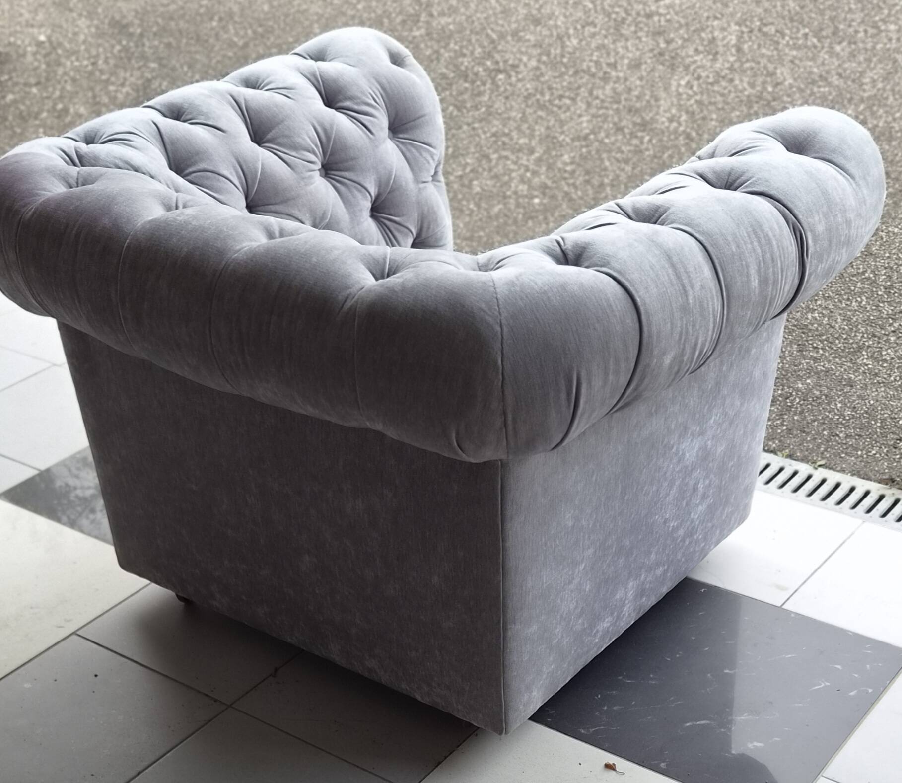 Chesterfield-style armchair