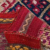 3x12 Red & Navy Blue Oushak Runner Rug, 83x352Cm