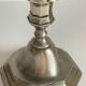 Lamp vintage steel and velvet candle holder