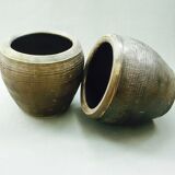 Lot of two big pots/cache Asian pots Vietnam