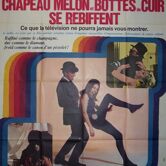 Affiche cinéma originale 1967.Chapeau melon et bottes de cuir.modèle A