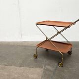 Mid-Century Teak and Metal Folding Bar by Silva Denmark, 1960s