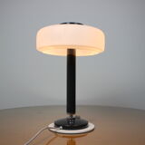 Mid-century rare black & white table lamp/ Napako, 1960's