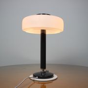 Mid-century rare black & white table lamp/ Napako, 1960's