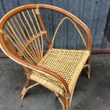 Child rattan chair from the 60s and 70s