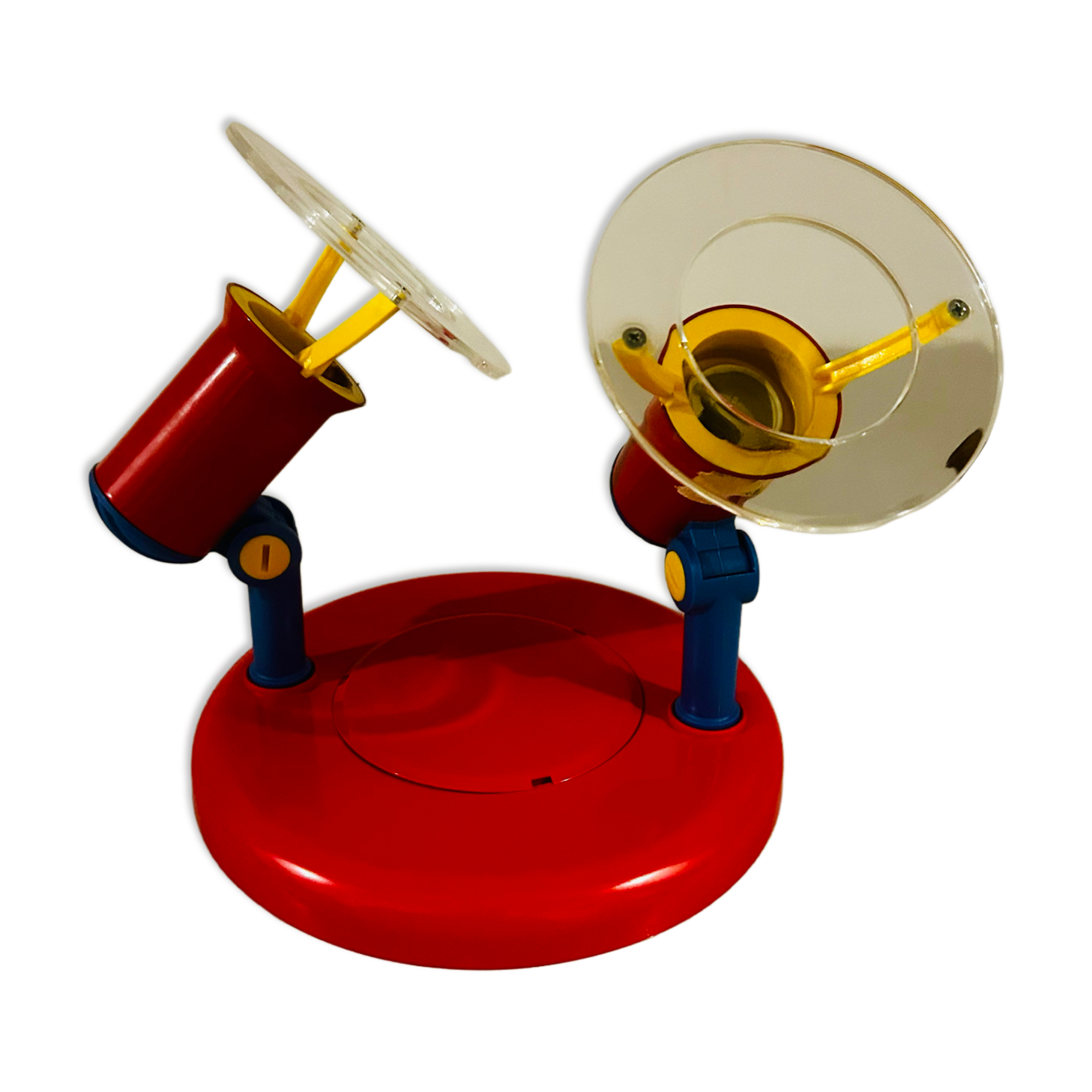 Brilliant Red & Blue Vintage Ceiling Light 1980s Germany
